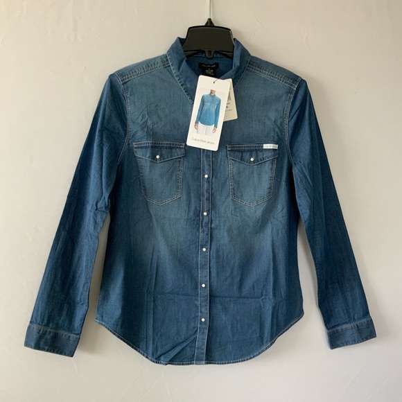 Calvin Klein Jeans Tops - Calvin Klein Jeans denim shirt